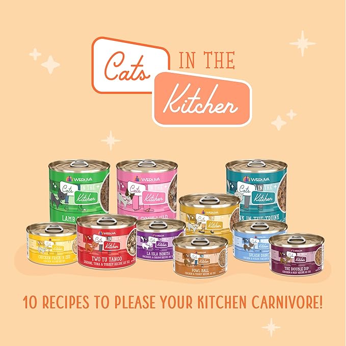 Weruva Cats in The Kitchen, Kitty Gone Wild with Wild Salmon Au Jus Cat Food, 3.2oz Can (Pack of 24)