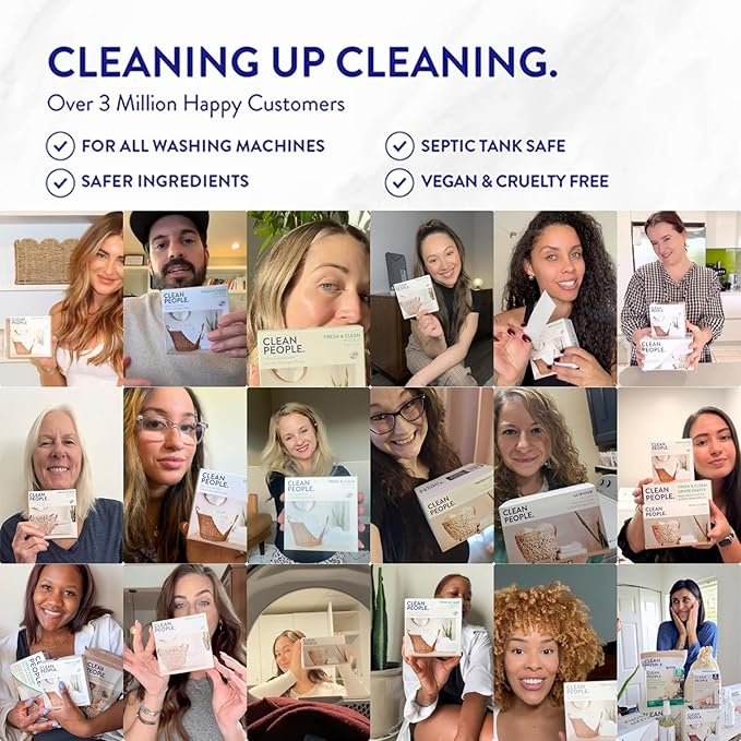 Clean People Laundry Detergent Pods - Recyclable Packaging, Hypoallergenic, Stain Fighting - Ultra Concentrated, Laundry Soap - Peppermint, 192 Pack