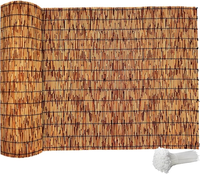 Bamboo Fence, Reed Fencing 4Feet High Bamboo Privacy Screen Outdoor