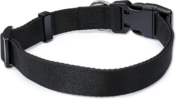 MS-5 Automatic Pet Door Collar, Genuine High Tech Pet Brand Dog Collar for Power Pet Doors - Deluxe Strap (Black, Medium) - DC-BLK-MS5-M