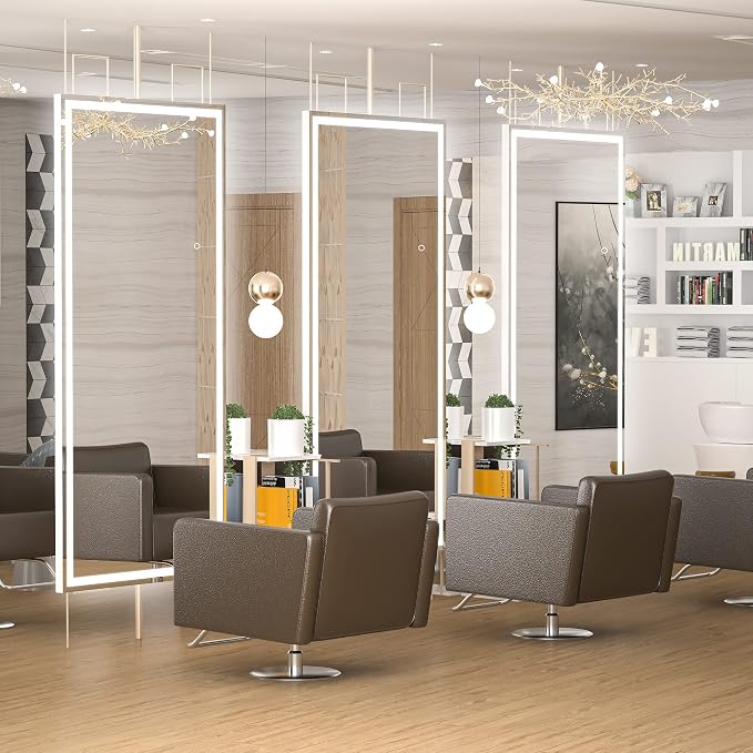 Hasipu Full Length Mirror with Lights, Full Body Dressing Hanging Mounted Mirror