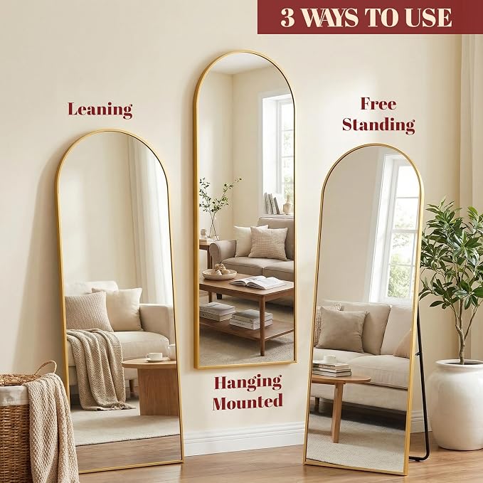 Suidia 56"x15" Arched Full Length Mirror