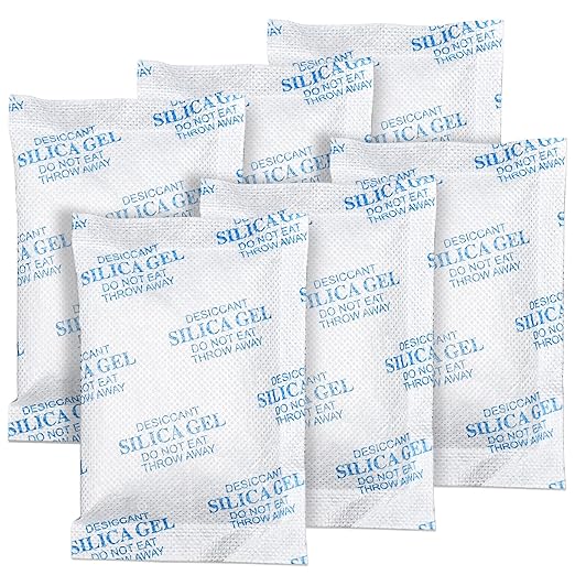 Moisture Absorbers – 100 Gram 36 Packs Silica Gel Packets, Desiccant Packs for Storage, Food Safe Desiccant for Foods, 3D Filaments, Electronics, Tools, Safes