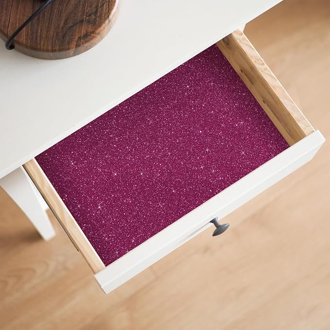 CRE8TIVE Deep Pink Glitter Wallpaper Border 8"x354" Shiny Glitter Wallpaper