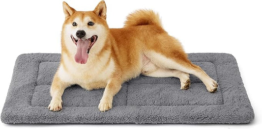 Bedsure Washable Dog Crate Bed for Large Dogs, Soft Foam Floor Pet Mat, Versatile Lightweight Pet Crate Pad for Cages