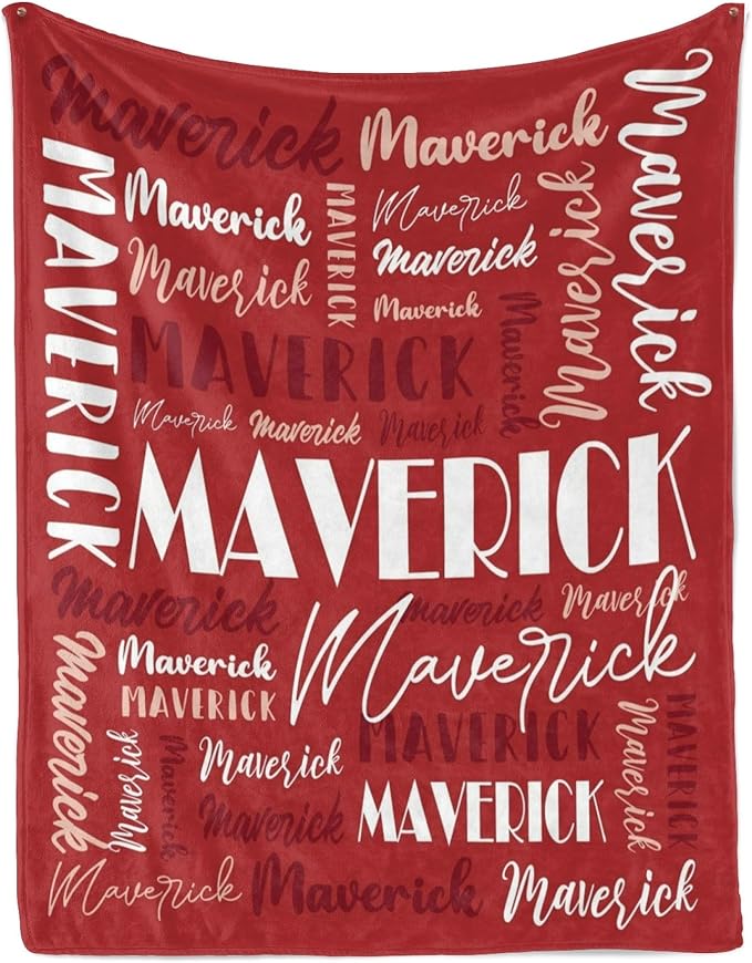 Name Blanket Personalized Blanket for Adult Kids Flannel Customize Throw Blanket Custom (Color 16, 30 x 40 Inches)