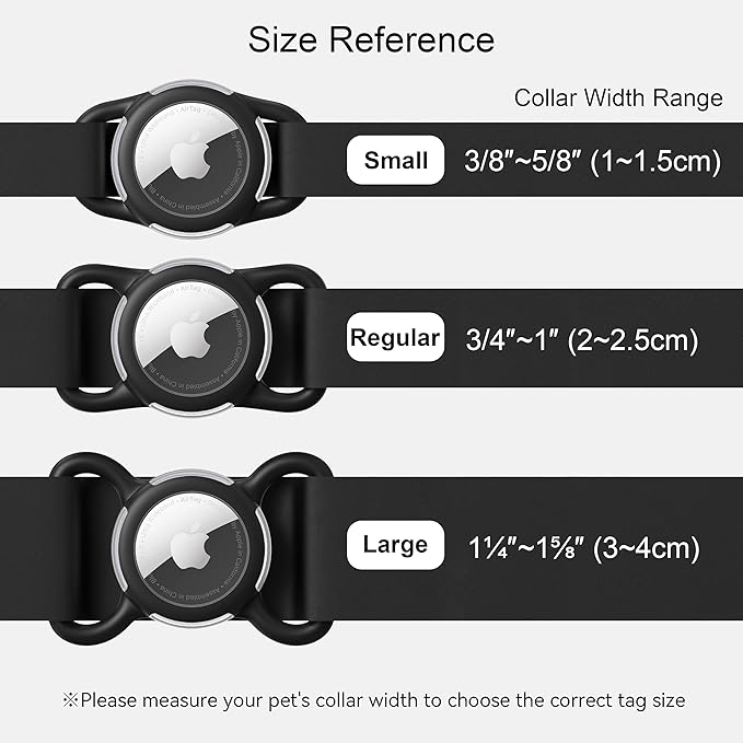 Holder Dog for AirTag Collar, Soft Silicone Slide-On Case Apple for AirTag, No-Dangle Quiet Protective Holder (Rose, Small)