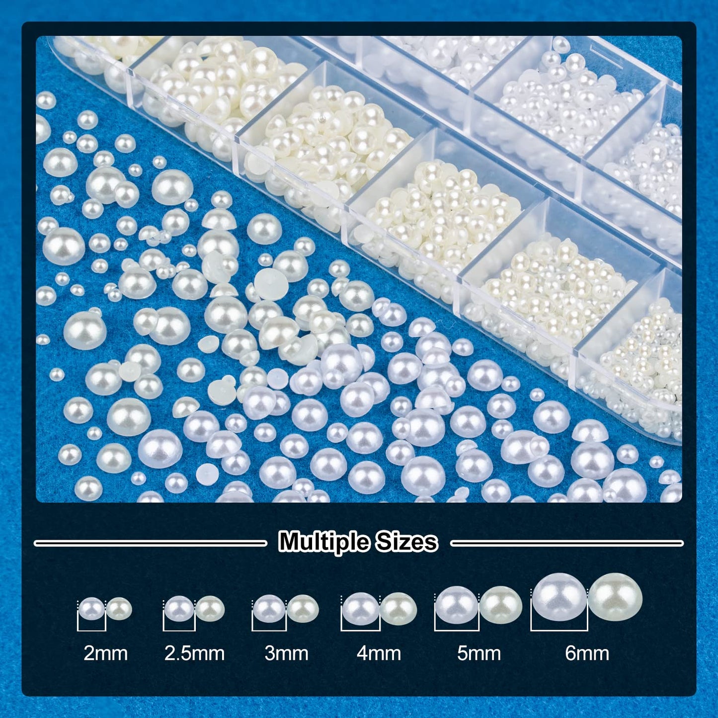 Nail Art Rhinestone Glue Gel&2 Boxes Flatback Gems Kit, 1 Tube of 15ml Rhinestone Gel Glue(UV/LED Needed)+Colorful Gems+Flat-Back Half Round White&Beige Pearls with Pickup Tools