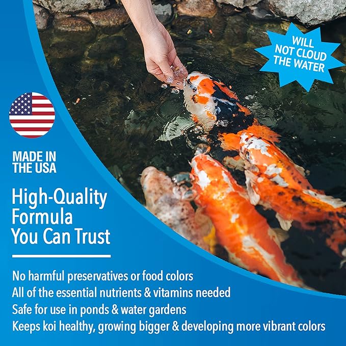 MICROBE-LIFT MLLHGEMD High Growth and Energy Floating Fish Food Pellets for Ponds, Water Gardens, and Fountains, Safe for Live Goldfish and Koi, 2.25 Pounds