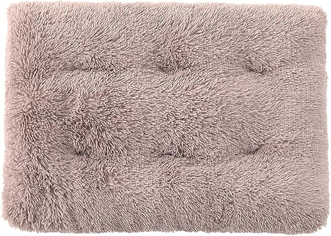 Dog Crate Mat, Dog Bed for Large Dogs, Comfy Fluffy Kennel Pad Anti-Slip for Dog beds & Furniture, Quilted Dog Bed for Pets for Medium/Small Dogs Cats (Color : Brown, Size : 48x33)