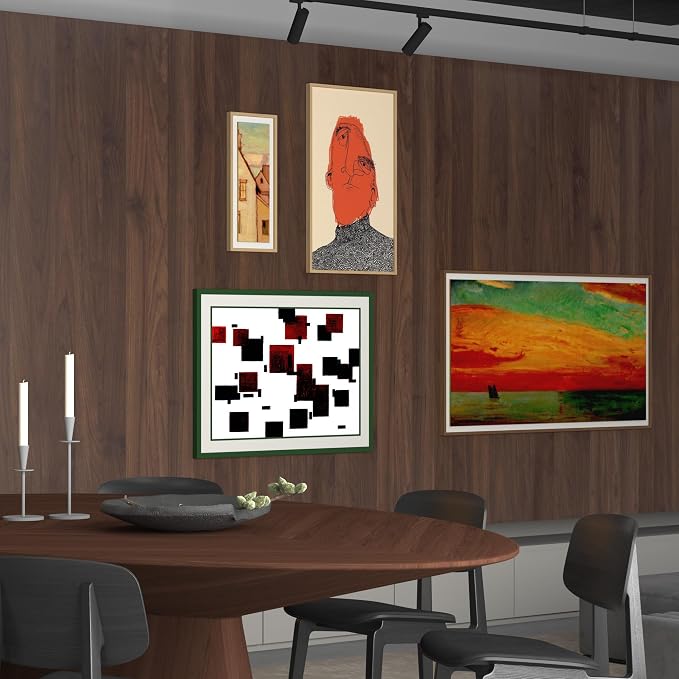 BOMENG Large Walnut Wood Contact Paper Matte 16"x591" Dark Brown Wood Wallpaper