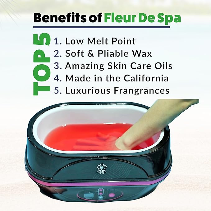 Premium Paraffin Wax Refills - Made in USA - Enhanced and Rich Oil Infusion of Coconut and Jojobo for Luxurious Spa and Home Use on Hands and Feet (True Peach, 1 pound)