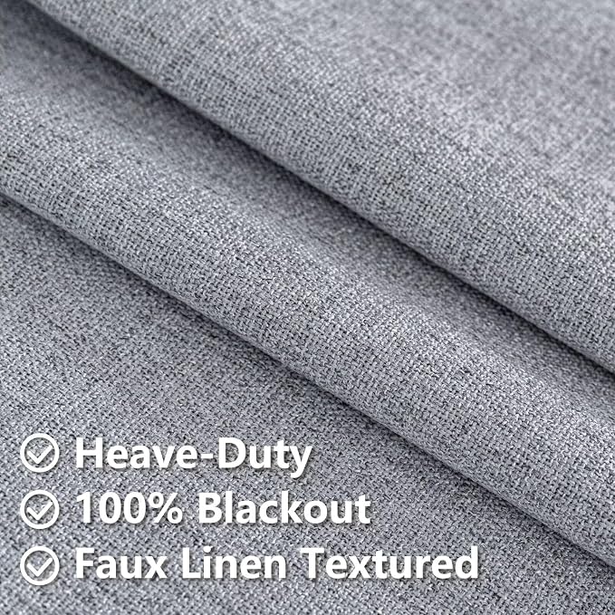 IGEMAEVE 100% Blackout Curtains 108 Inches Long