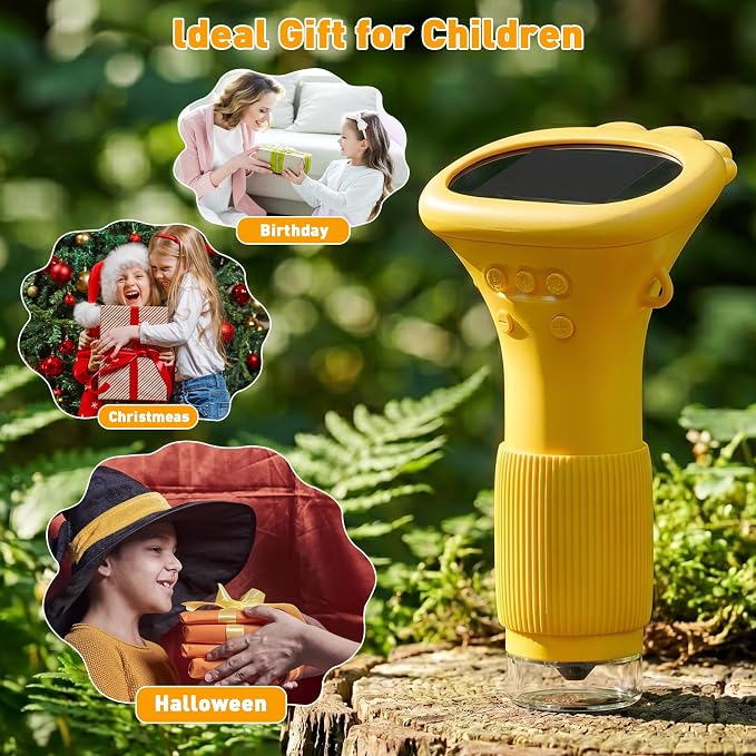 4K 1000X Digital Microscope for Kids with 2.0" IPS Screen(Yellow) | Portable Handheld Toys, 200-1000X Magnification for Kids Age 3-12, STEM Educational Toy Birthday Gifts for Girls Boys