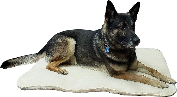 ActiveDogs Hi Loft Faux Lambskin Plush Sherpa Dog Bed - Medium 24"-36" - Orthopedic & Machine Washable - Double Layered