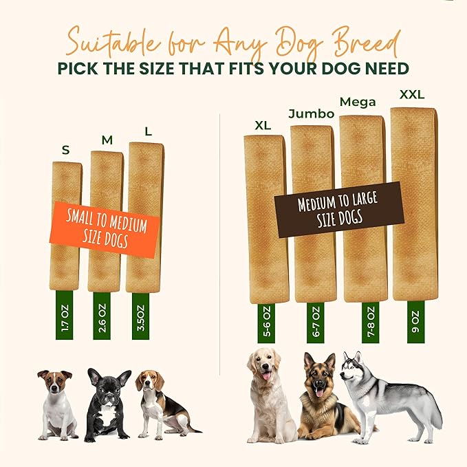Authentic Himalayan Yak Cheese for Dogs - XLarge (Pack of 6) - Sourced from Pristine Himalayan Foothill, Rawhide-Free, NO preservatives