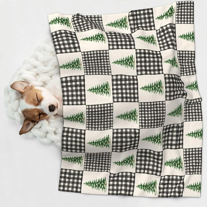 Buffalo Plaid Pet Blanket - Dog Throw Blanket 40x30 Couch Blankets for Puppy Dogs Cats