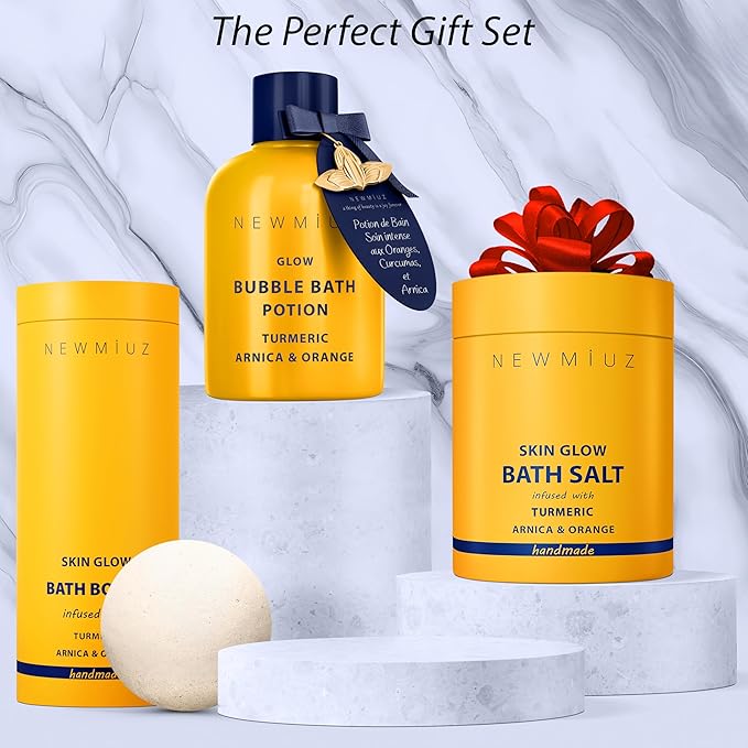 Natural Detox Bath Salt Soak Magnesium Epsom Salt Vitamin C Moisturize Skin Turmeric Orange Arnica Essential Oil Relaxation Stress Relief Gift Women