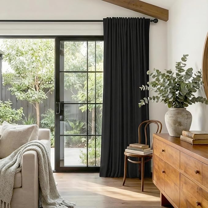 100% Blackout Shield Linen Blackout Curtains