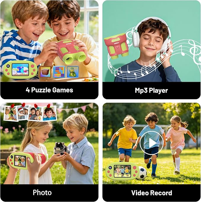 1000X Handheld Microscope for Kids 2.0" Screen 32GB Card Included | Rechargeable 3 in 1 Pocket Digital Kids Microscopes with Camera & Selfie Lens, Edu Science Kits for Kids 4-6 8-12 Red