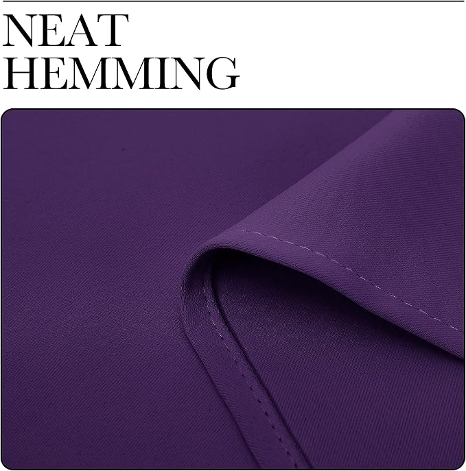 NICETOWN Kitchen Curtains, Royal Purple, Short Blackout Curtains & Drapes