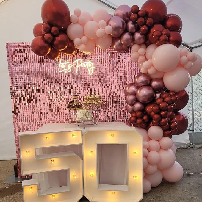 COKAOBE Pink Shimmer Wall Backdrop, Photo Backdrops