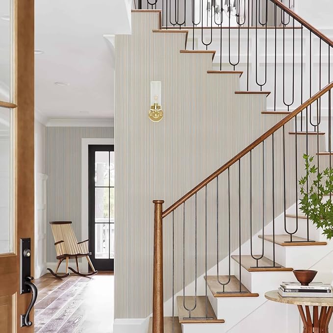 Naphite Grasscloth Peel and Stick Wallpaper Modern Textured Self-Adhesive