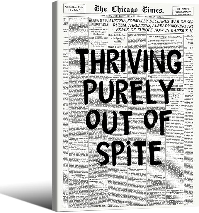 Black And White Newspaper Poster Fashion Fun Motivational Quote Wall Art
