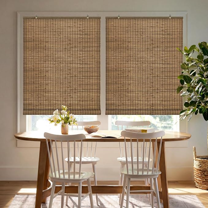 LazBlinds Cordless Bamboo Blinds, Bamboo Roll Up Shades