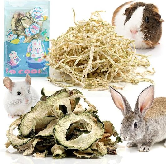 Abizoo Rabbits Chew Treats Natural Papaya Chew Toys for Bunny – Healthy, Tasty Snack for Guinea Pig Rabbit Chinchilla, Supports Digestion and Dental Care
