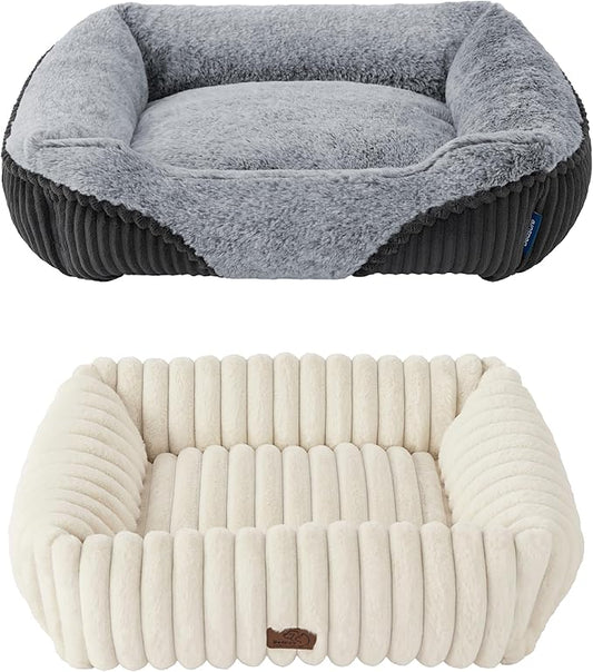 Bedsure Corduroy Fleece Puppy Beds Kitten Bed