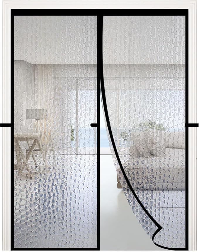 RELIANCER Magnetic Thermal Insulated Door Curtain,Waterproof EVA Door Cover,Fit Doors Size Up to 48"x80",Temperature Protection Insulated Doorway Curtain Partition,Patio Self-Closing Doors Net Screen