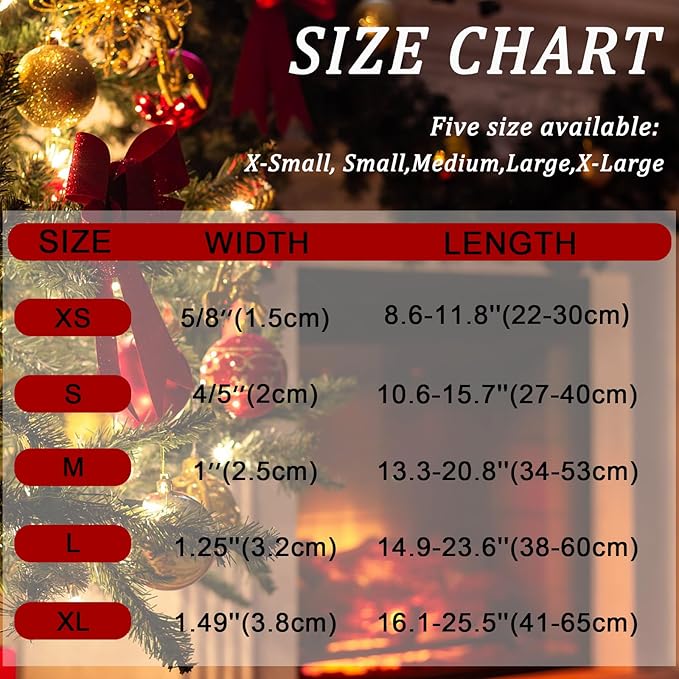 Christmas Plaid Dog Collar with Bow Tie– Adjustable Red & Green Checkered Dog Collar for Small Medium Large Dogs, Soft Xmas Plaid Puppy Collars with Quick Release Buckle L