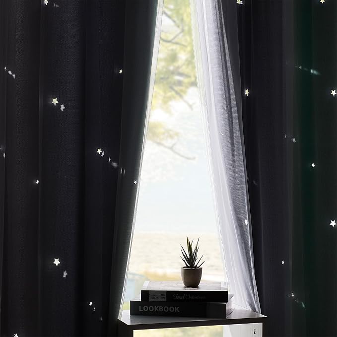 XiDi Curtains for Bedroom Decor, Rainbow Green LightgreyGrey52/54/1