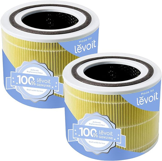 LEVOIT Core 300-P Replacement Filter Air Purifier Pet Allergy, Genuine Core300S-P Filters, Supports HEPA Sleep Mode, High-Efficiency Activated Carbon, Core 300-RF-PA, Yellow, 2 Pack