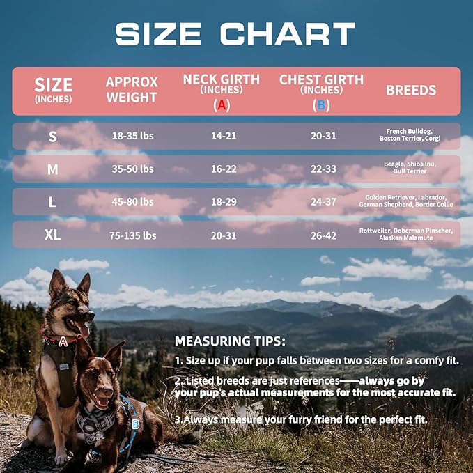 Auroth Tactical Pet Harness for Small Medium Large Dogs No Pull Adjustable, Reflective K9 Working Training Easy Control Vest Military Service Dog, Medium, Pink Camo