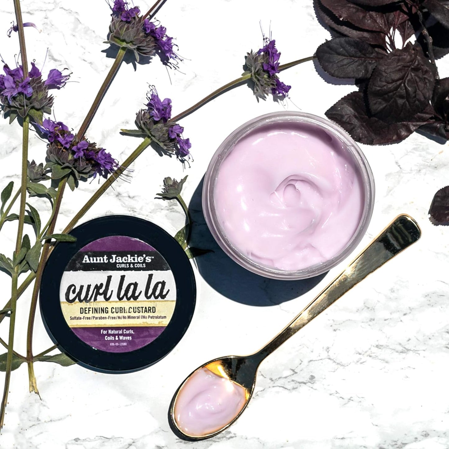 Aunt Jackie's Curl La La, Lightweight Curl Defining Custard, Enriched with Shea Butter & Olive Oil, Basic, 15 Ounce (Pack of 3)