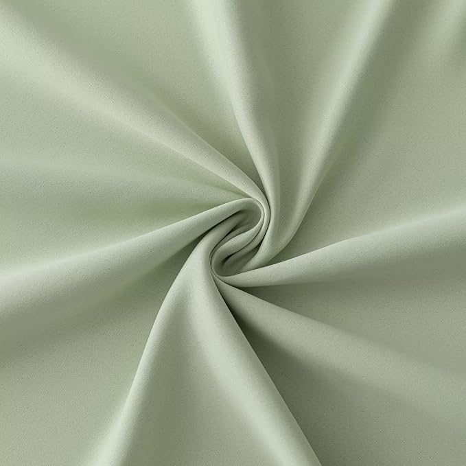IGEMAEVE Sage Green Curtains 84 Inch Length 2 Panels Set, Light Filtering