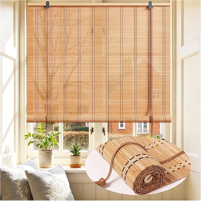 Bamboo Blinds 23x48 inch Bamboo Roman Shades