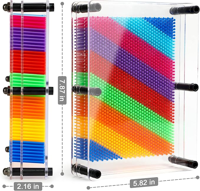 3D Pin Art Sensory Toys for Kids 5-7, Pin Art Board Impression Sensory Toys for Kids with Autism, Autism Gifts for Autistic Children Age 3, 4, 5, 6, 7, 8, 9, 10+ Years Old Boys Girls