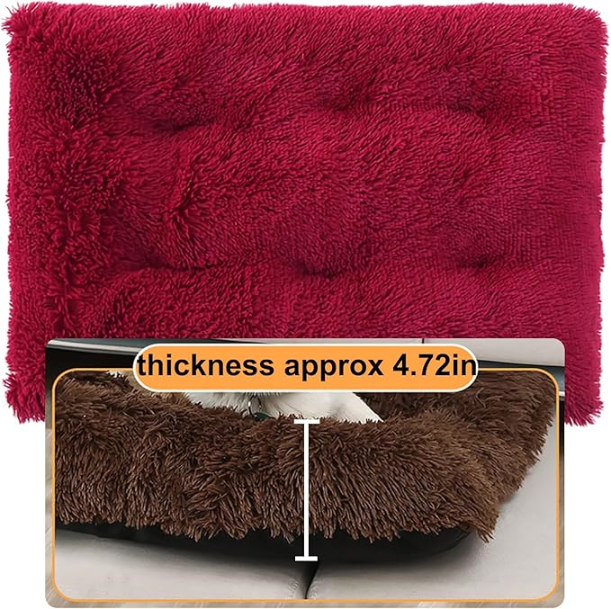 Dog Crate Mat, Dog Bed for Large Dogs, Comfy Fluffy Kennel Pad Anti-Slip for Dog beds & Furniture, Quilted Dog Bed for Pets for Medium/Small Dogs Cats (Color : Green, Size : 25x18)