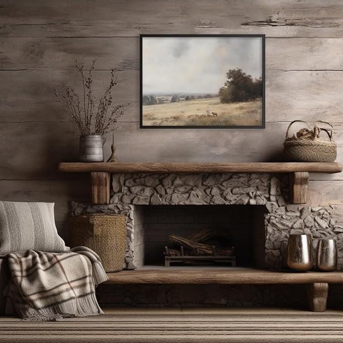 Jesus and Lamb the Lord is My Shepherd Wall Art Jesus Christian Poster 24X36