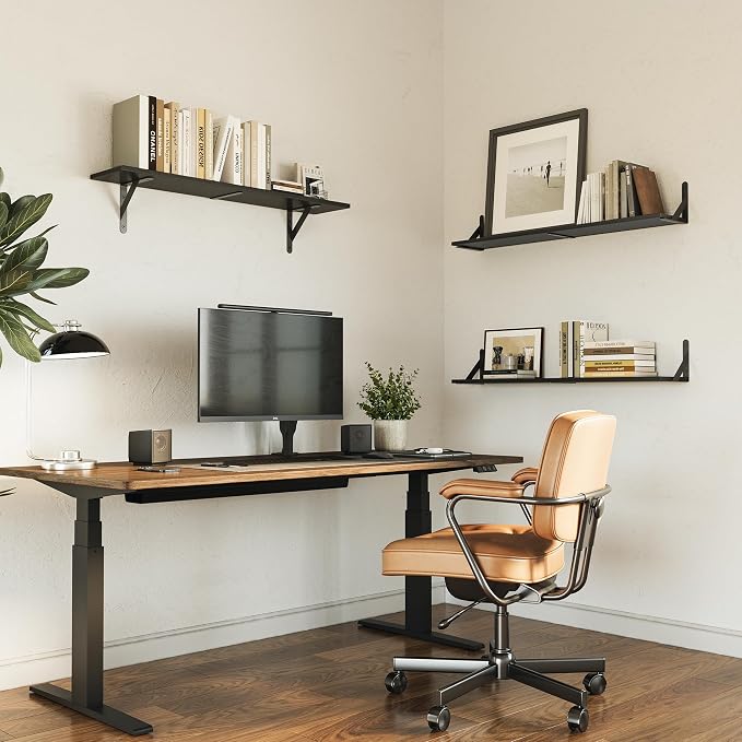 WOPITUES Floating Shelves for Wall 40″W x 8″D, Long Wall Mounted Shelves Set of