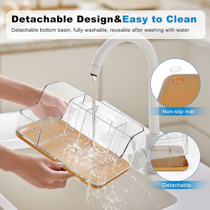 Gold Vanity Bathroom Countertop Storage Rack Lipstick & Makeup Brush Organizer Skincare Storage Box for Vanity Ideal for Bathroom, Living Room, and Kitchen Organization