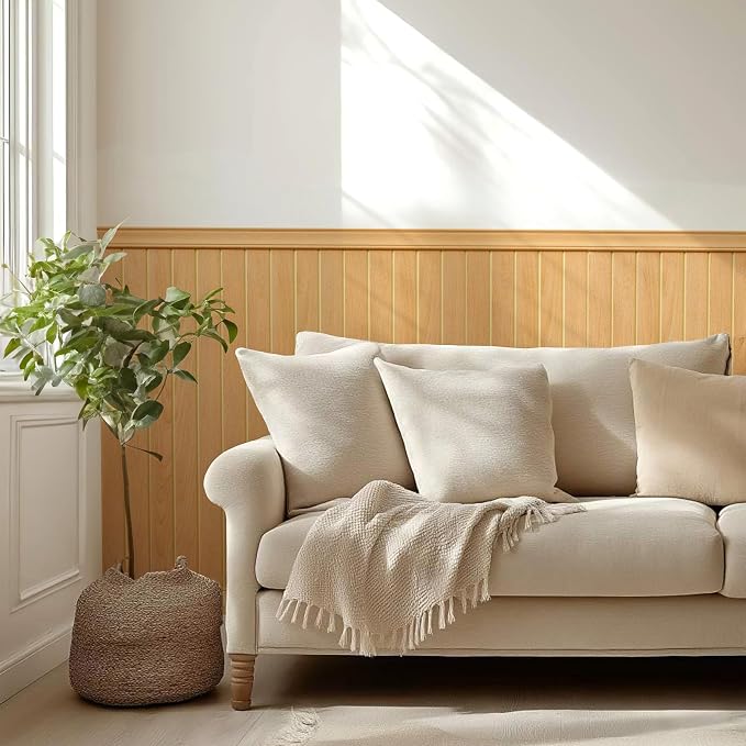 PS Wainscoting Wall Panel Kit, Paintable Waterproof PS Panels