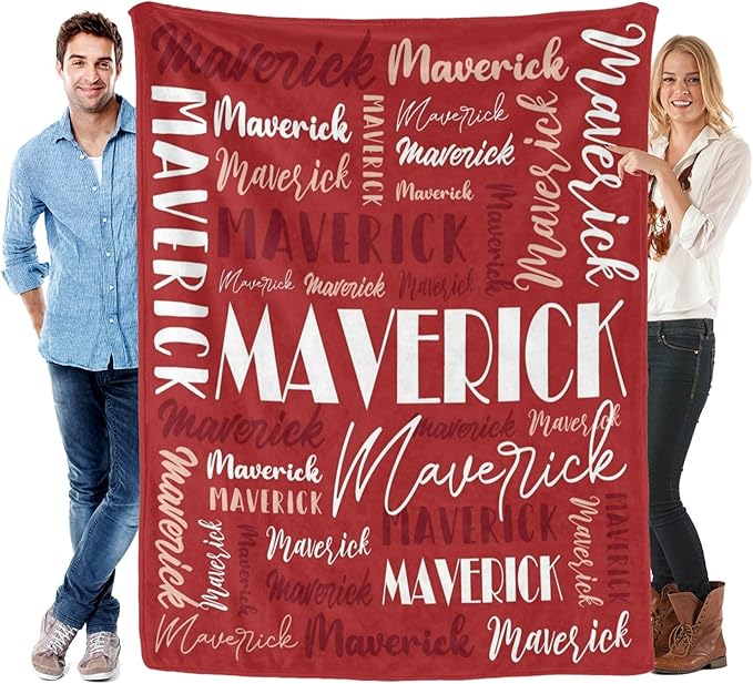 Name Blanket Personalized Blanket for Adult Kids Flannel Customize Throw Blanket Custom (Color 16, 30 x 40 Inches)
