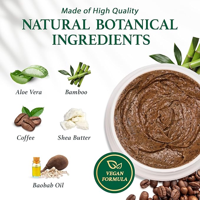 Moisturizing Facial Polish, Gentle Face Scrub, 2-in-1 Facial Scrub, Hydrating & Exfoliating Face Scrub, Facial Exfoliator w/Bamboo & Coffee, 4 oz
