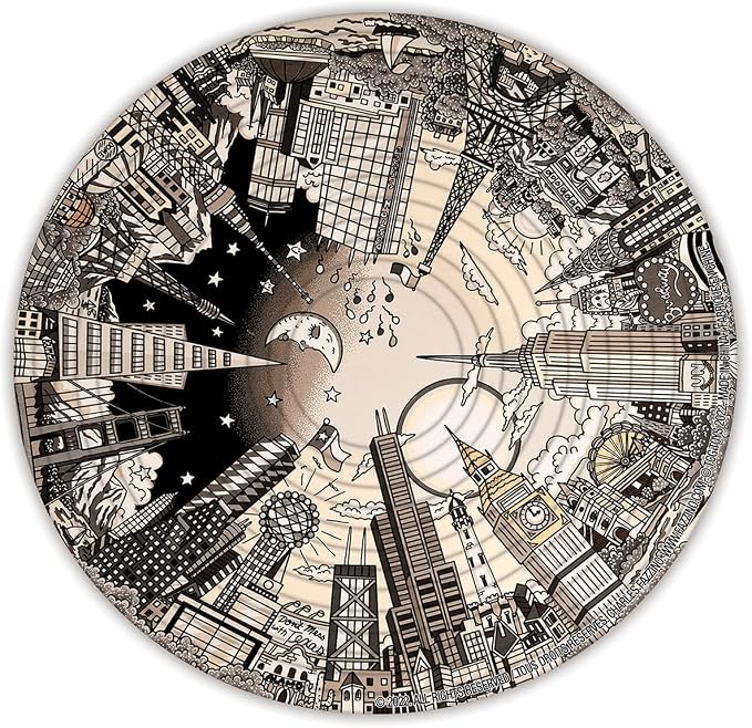 Spin Flip Puzzle - Charles Fazzino - Spin it, Flip it, Solve it! for Those who Love Brain teasers! Adult Fidget Toy. Great Gift for Mom, Dad, Teens, Men and Women
