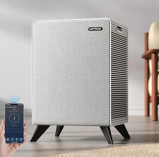 Air Purifiers for Home Large Room Up to 2250 ft² with Smart WIFI - Remove 99% of Smoke Allergies Pet Dander Odor - Dual 3-Stage Filter of Washable and True HEPA Filter with AQI