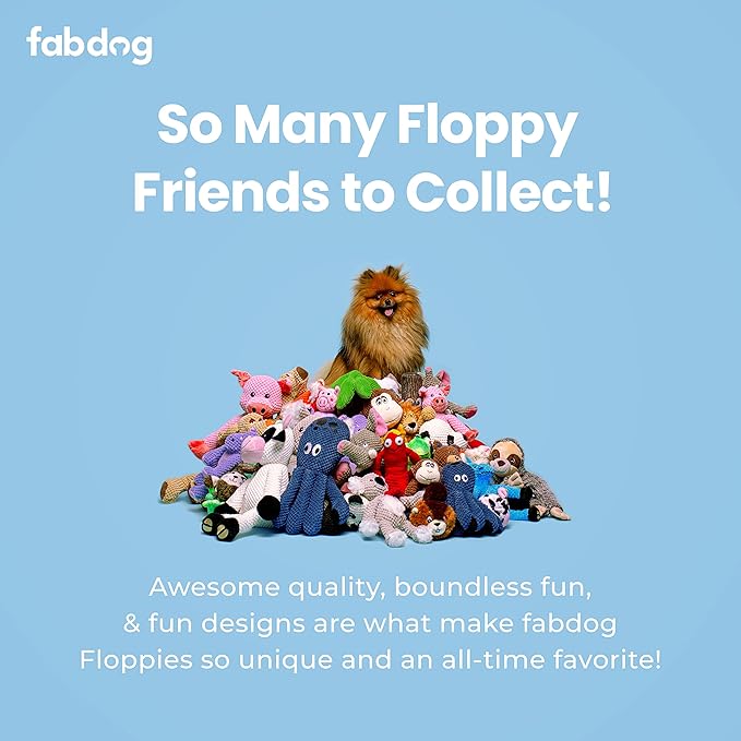 fabdog Floppies Plush Dog Toy - Cute & Durable Squeaky Dog Toys - Best Squeak Toy for Puppies and All Breeds | Ideal Pet Gift| Large Lobster